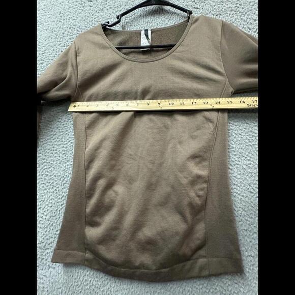 Womens Shirt XS Basic Long Sleeve Top Slim Fit Stretchy Crew Neck - Picture 5 of 9